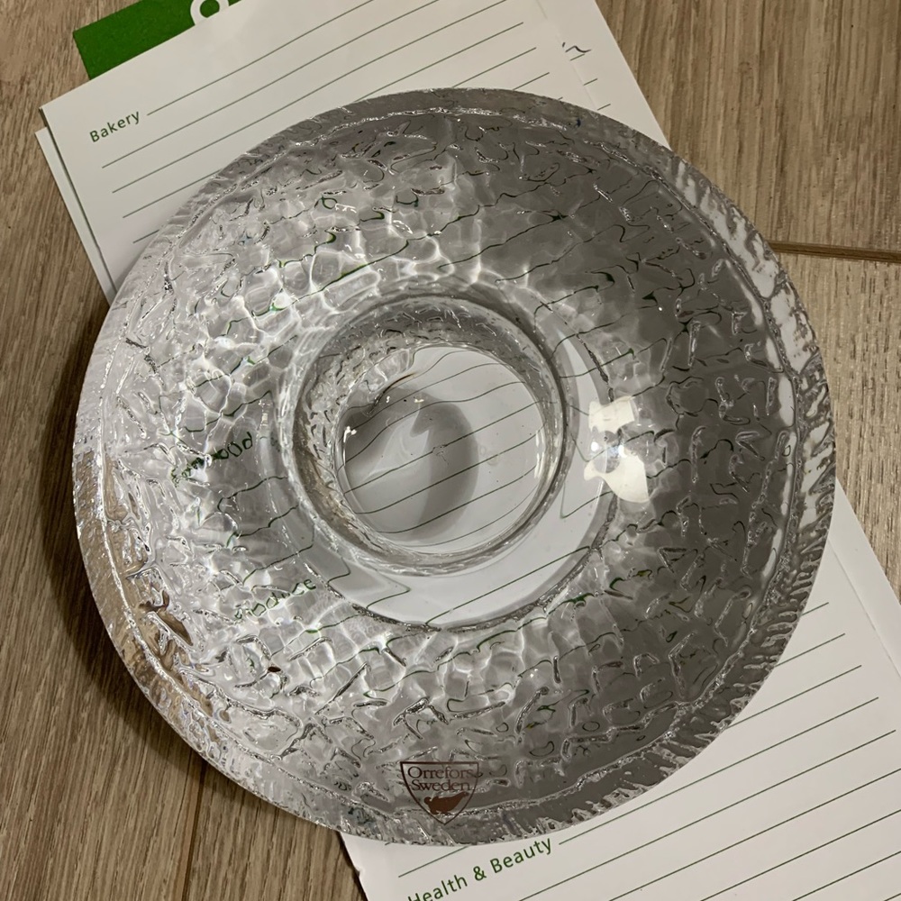 Orrefors Lars Hellsten Votive Brand New in Box. Discus - Made in Sweden.